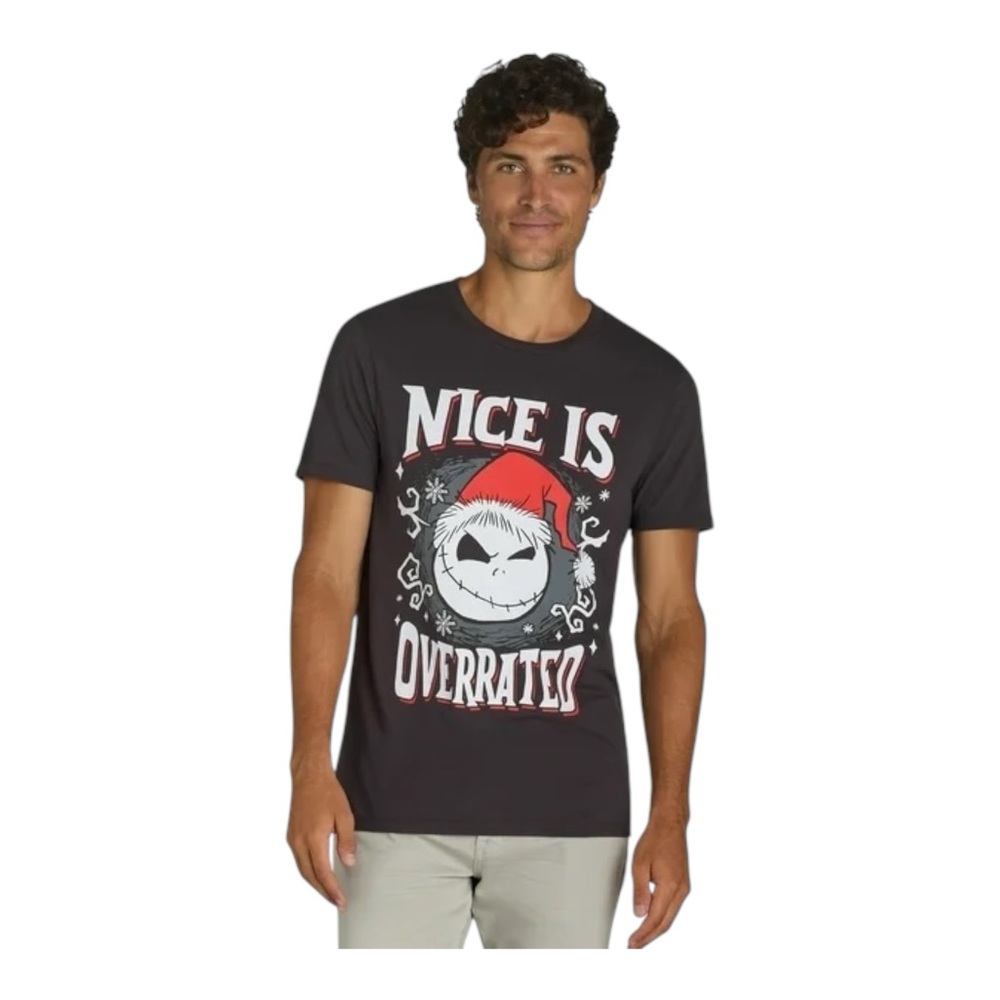 Nightmare Before Christmas Jack Skellington Large T-Shirt Nice is Overrated
